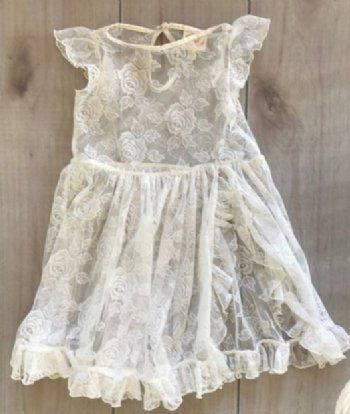 Magpie & Mabel Ivory Lacey Dress 2 to 12 Years Now in Stock