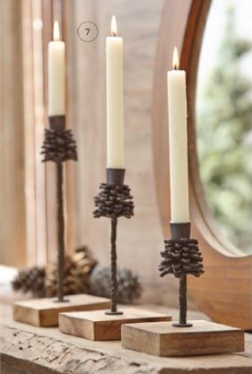 Pine Cone Candle Holder Now in Stock