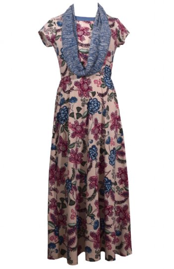 Tween Floral Maxi w/ Infinity Scarf 7 to 16 Years In Stock