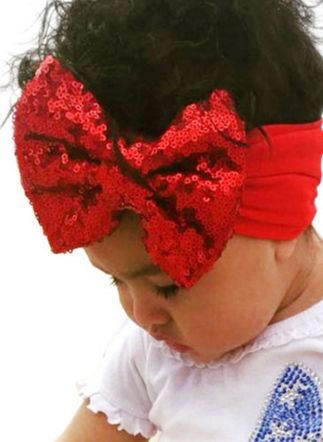 girls red headband