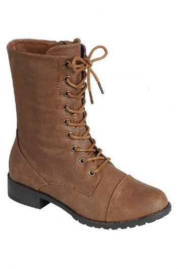 Girls Vintage Lace Up Boot Brown Now in 