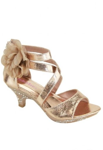 gold heels for girls