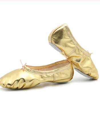 girls gold ballet shoes