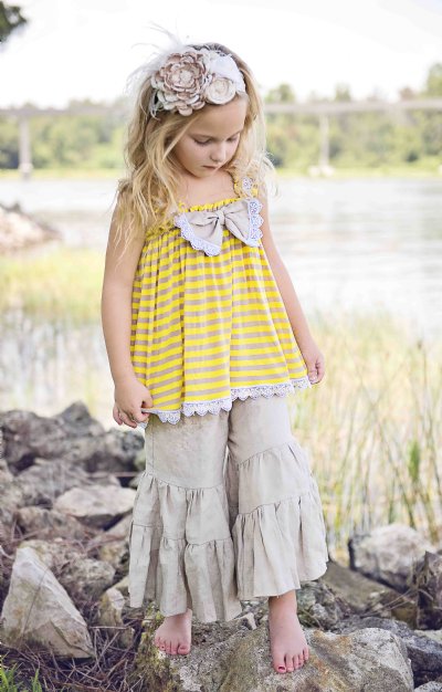 Linen Flounce Pant 2T, 6, & 7 Years ONLY