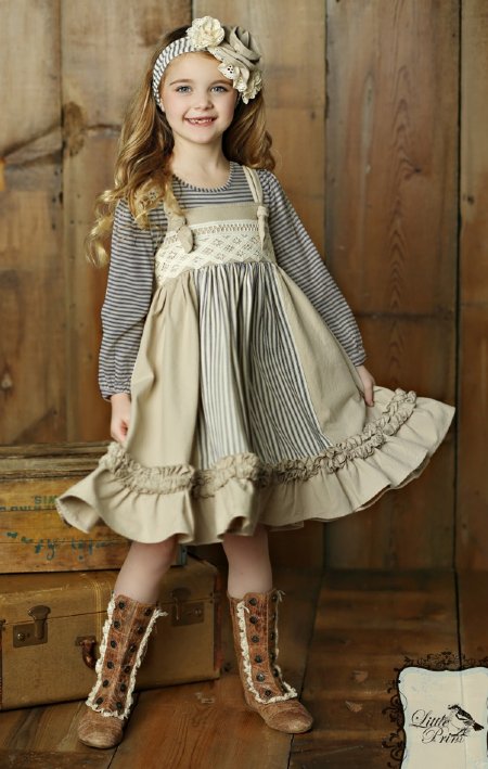 Little Prim 2018 Emmie Apron Dress 2T to 12 Years Now in Stock