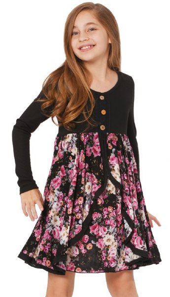 Tween Floral Print Skater Dress Preorder 7 to 16 Years