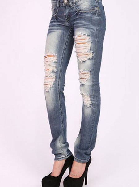 Women's Low Rise Distressed Skinny Jeans Now in Stock - Women's Newly Added